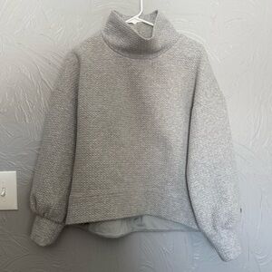 CALIA by Carrie Underwood Light Gray Turtleneck Sweatshirt, Womens